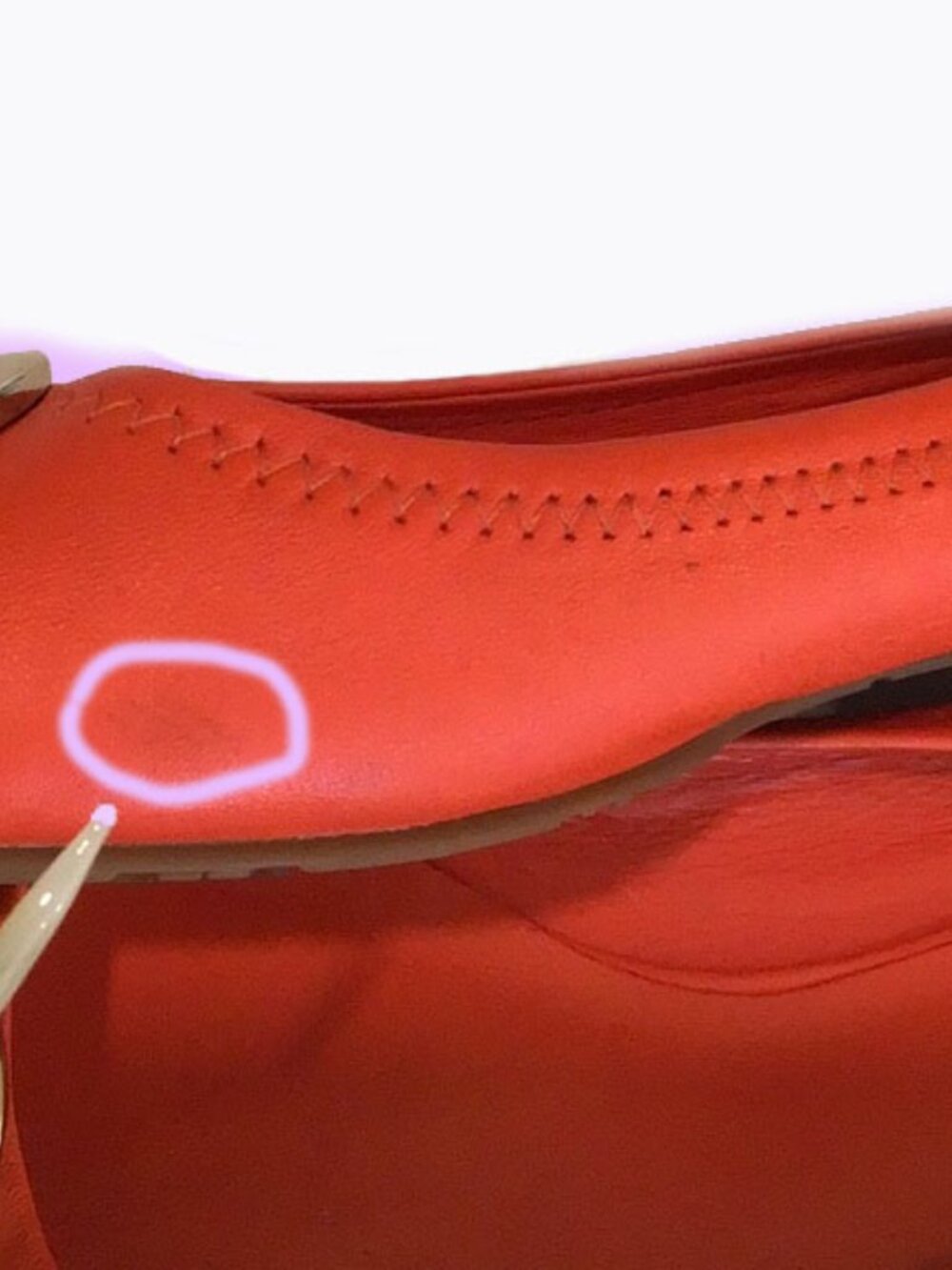 TORY BURCH Vibrant Orange Leather Minnie Ballet Flats Size 7 -Same Day Shipping* - Picture 9 of 10